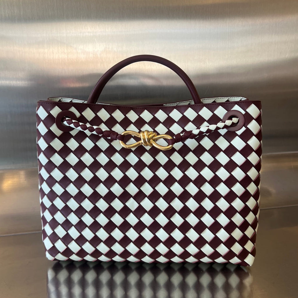 ミディアム アンダモ 32 レッド ホワイト カーフスキン