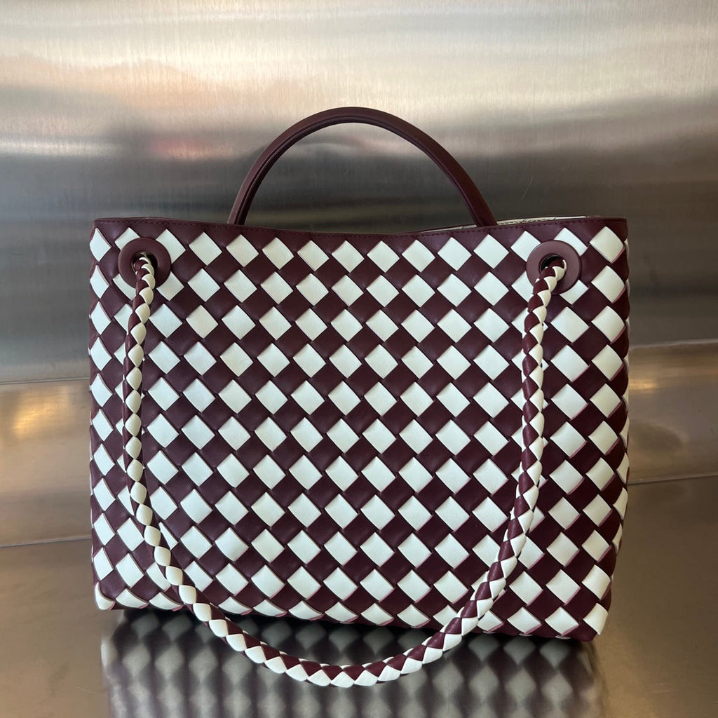 ミディアム アンダモ 32 レッド ホワイト カーフスキン