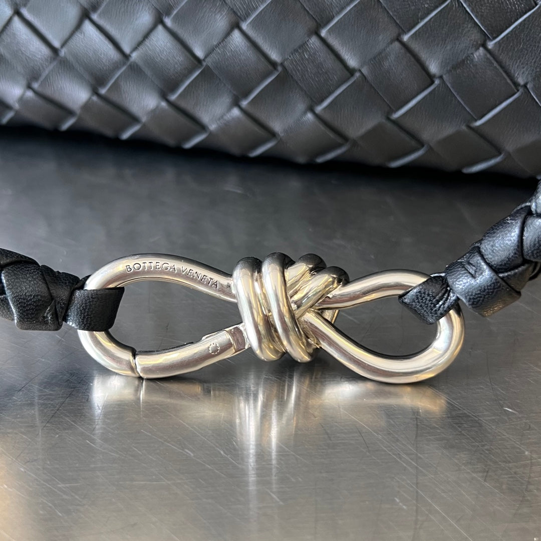 BV MEDIUM ANDIAMO 32CM PEAU D'AGNEAU NOIRE 