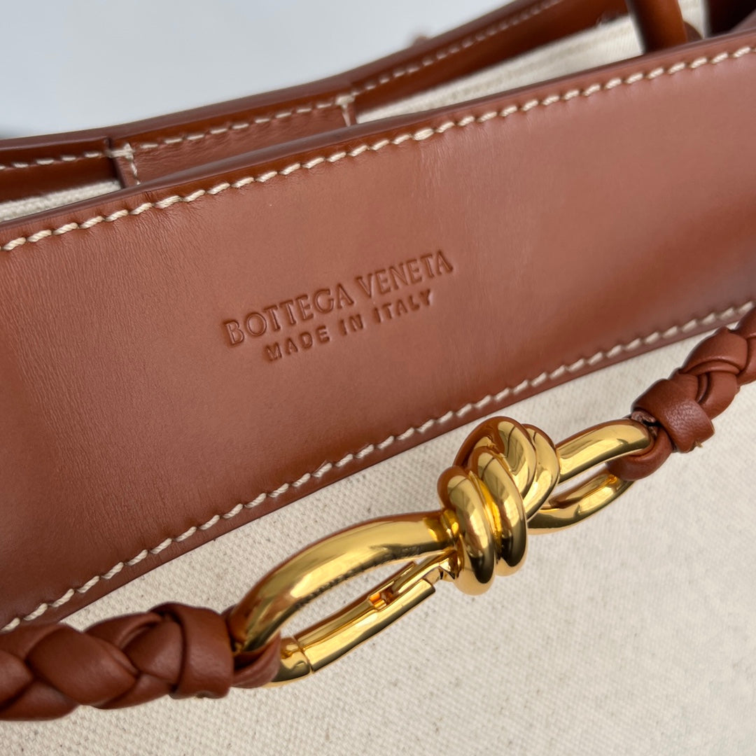 ミディアム アンダモ 32 ホワイトブラウン カーフスキン＆キャンバス