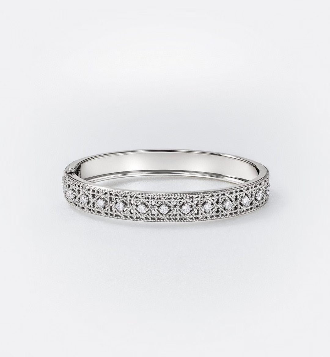 [Shinejoy]2026 WOVEN-PATTERN BRACELET SET WITH FULL DIAMOND INLAY THREE-COLORS