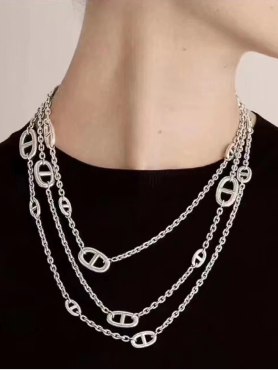 [Shinejoy] Chaîne de pull classique en argent