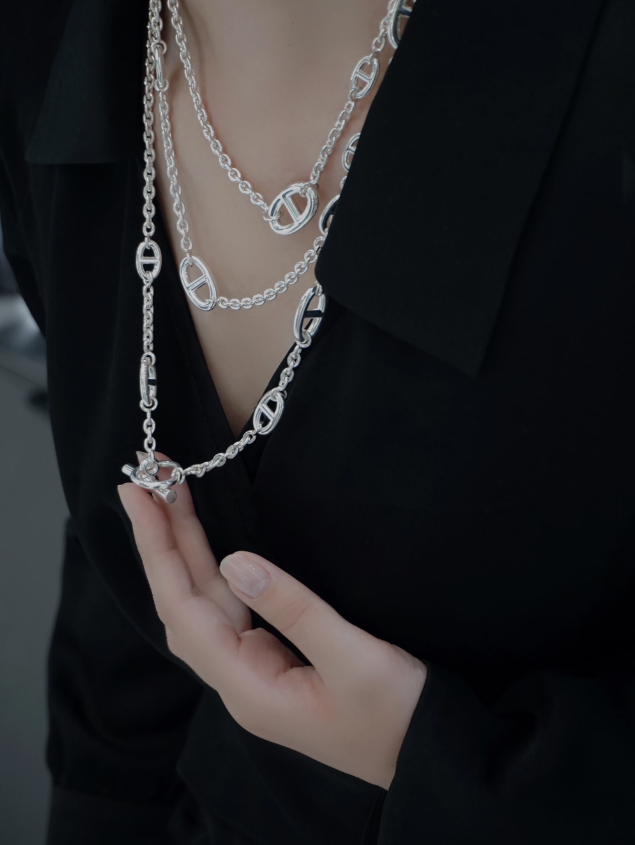 [Shinejoy] Chaîne de pull classique en argent