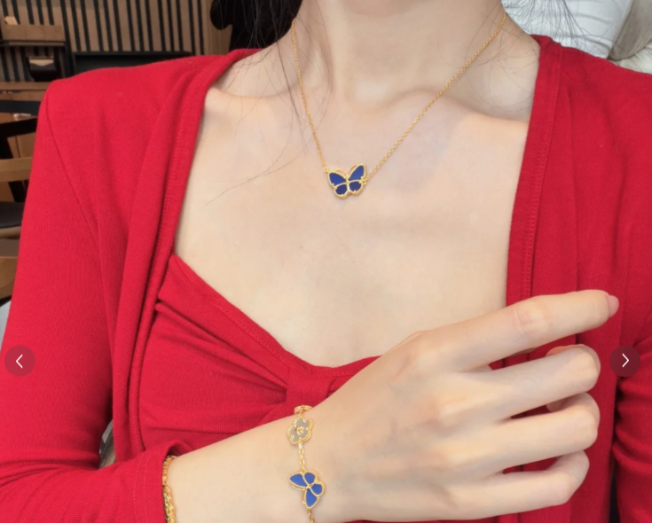 [Shinejoy]BUTTERFLY BLUE   NECKLACE