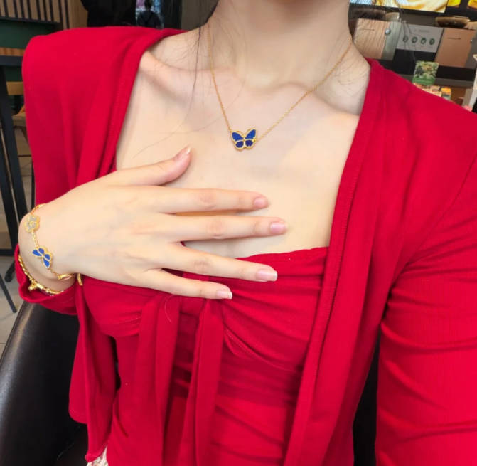 [Shinejoy]BUTTERFLY BLUE   NECKLACE