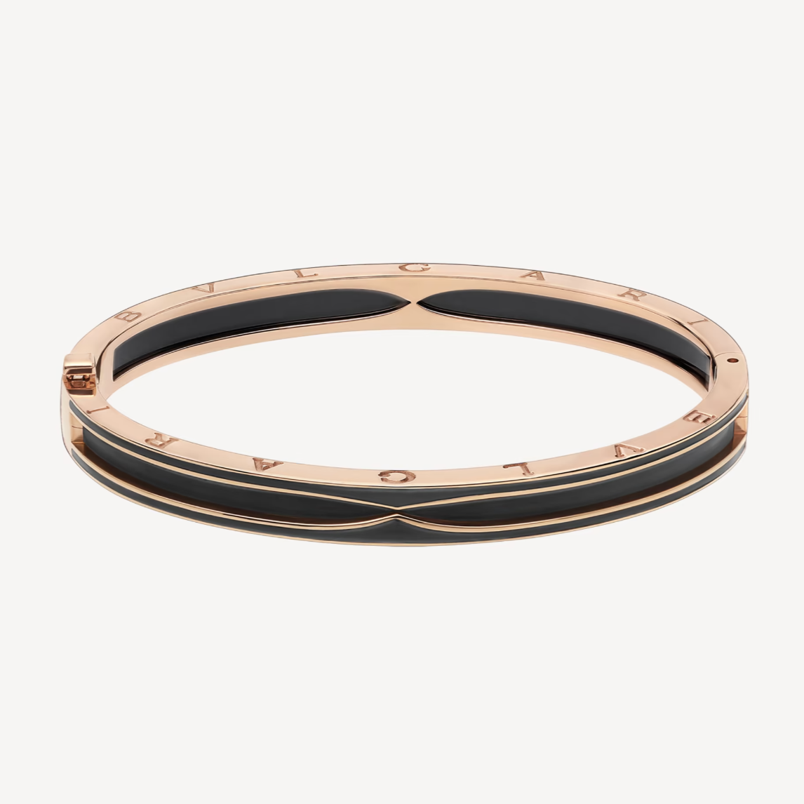 [Shinejoy]ZERO 1 PINK GOLD WITH MATTE BLACK CERAMIC BRACELET