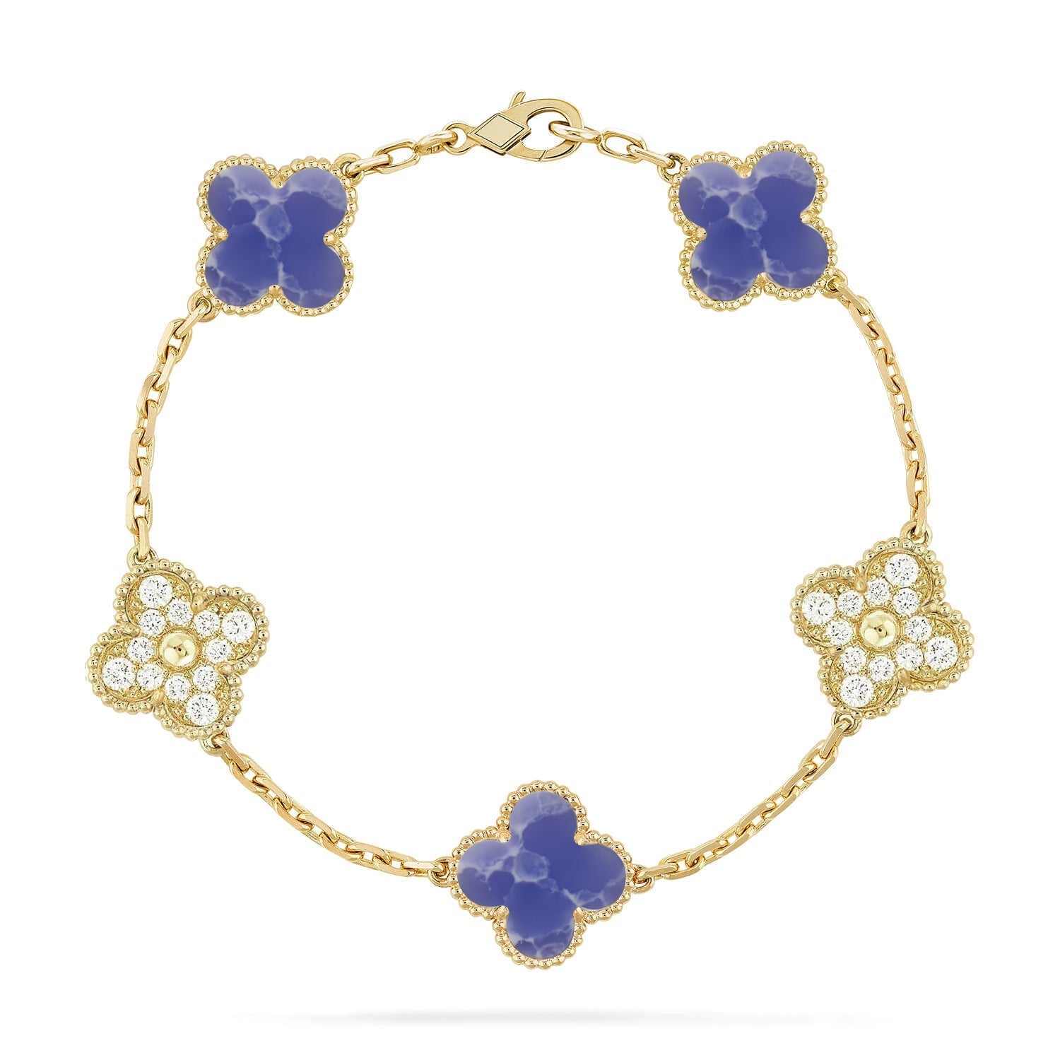 [⭐Shinejoy]CLOVER 5 MOTIF BLUE VEINS BRACELET COLLECTION