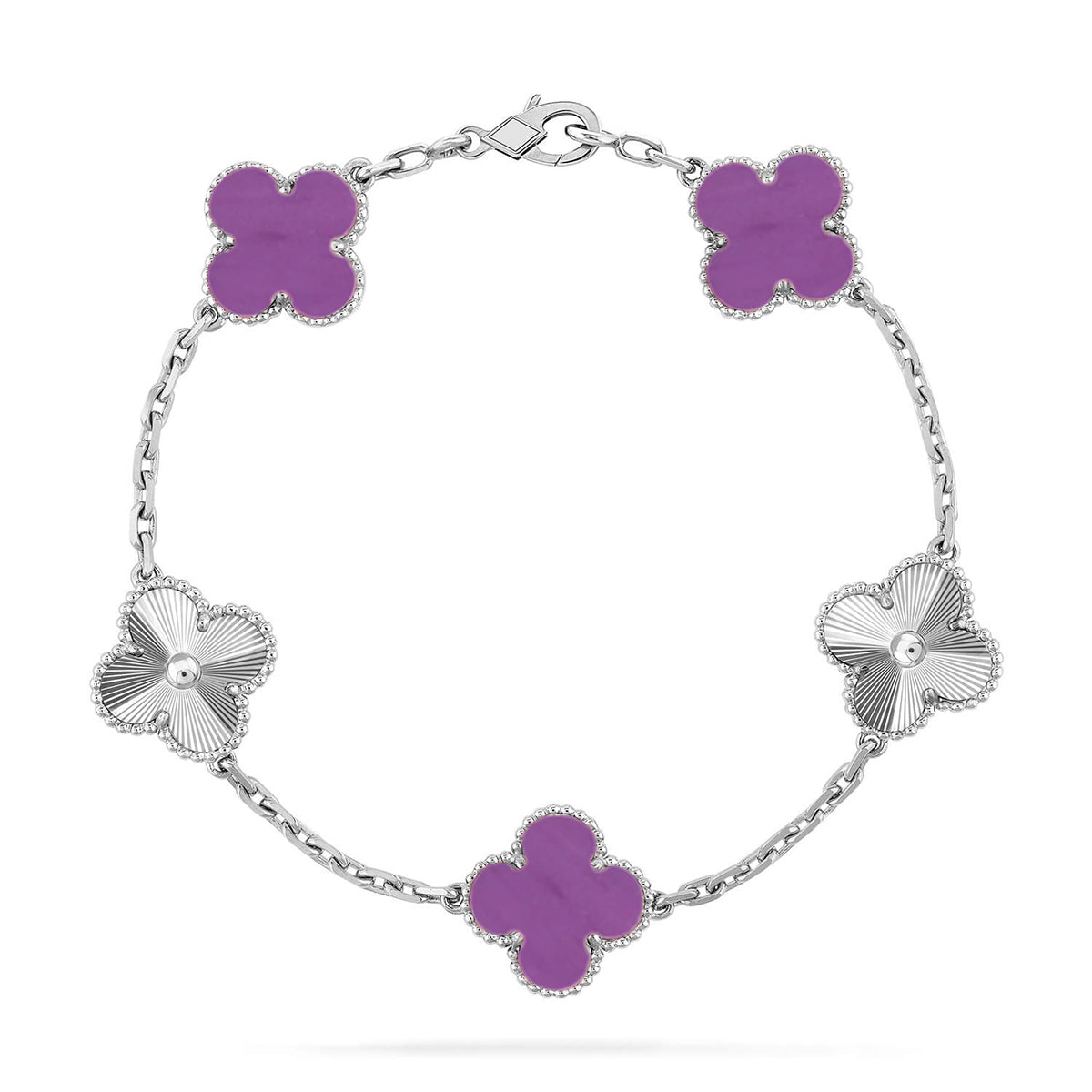 [⭐Shinejoy] CLOVER 5 MOTIF VIOLET BRACELET COLLECTION
