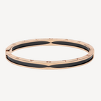 [Shinejoy]ZERO 1 PINK GOLD WITH BLACK CERAMIC BRACELET