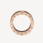 [Shinejoy]ZERO 1 FOUR-BAND LOOPS AND BLACK CERAMIC SPIRAL PINK GOLD RING