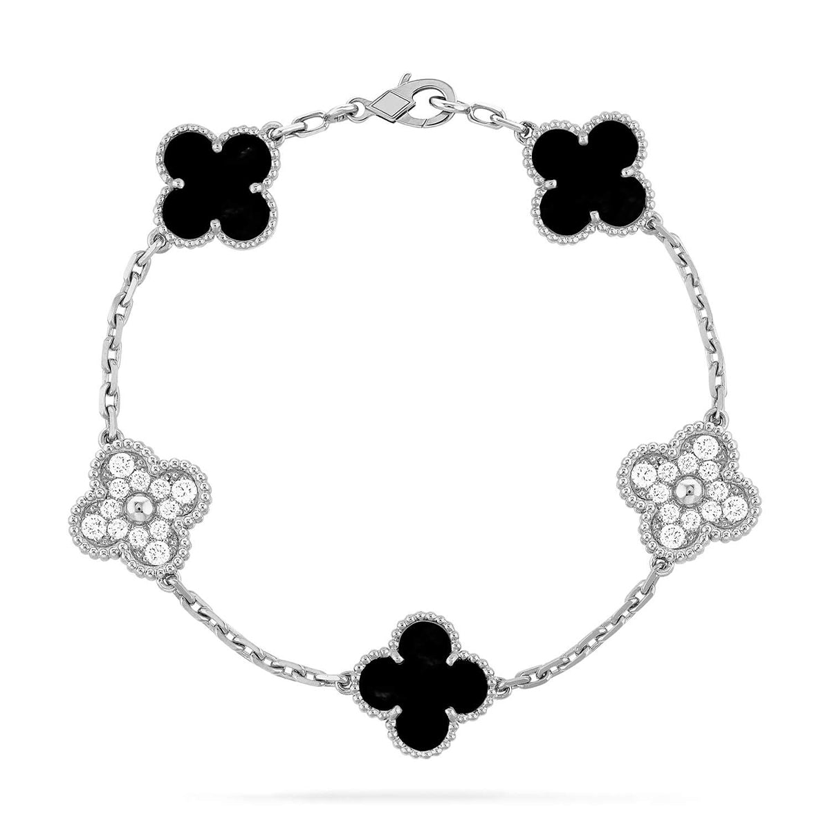 [⭐Shinejoy] CLOVER 5 MOTIF ONYXS BRACELET COLLECTION