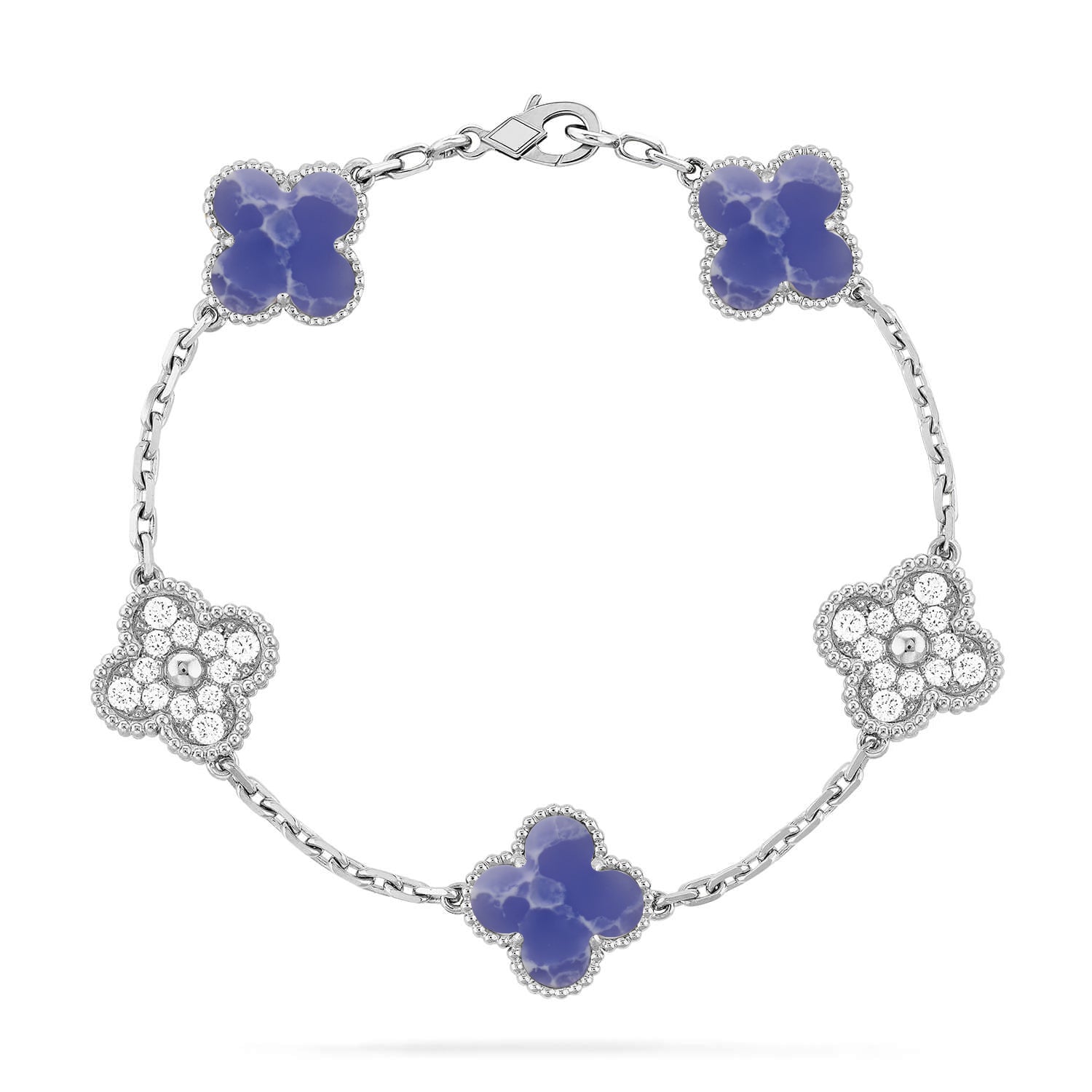 [⭐Shinejoy]CLOVER 5 MOTIF BLUE VEINS BRACELET COLLECTION