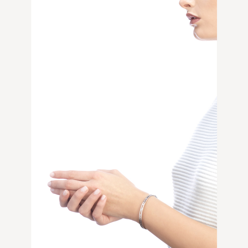 [Shinejoy]ZERO 1 SPIRAL LOGO SILVER BRACELET