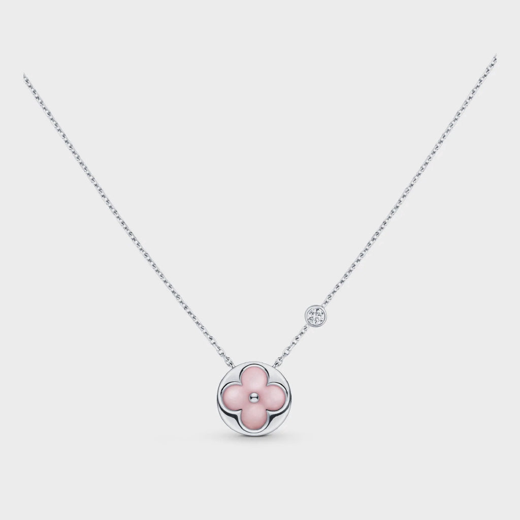 [Shinejoy]SUN MOTIF PINK MOP SILVER BRACELET