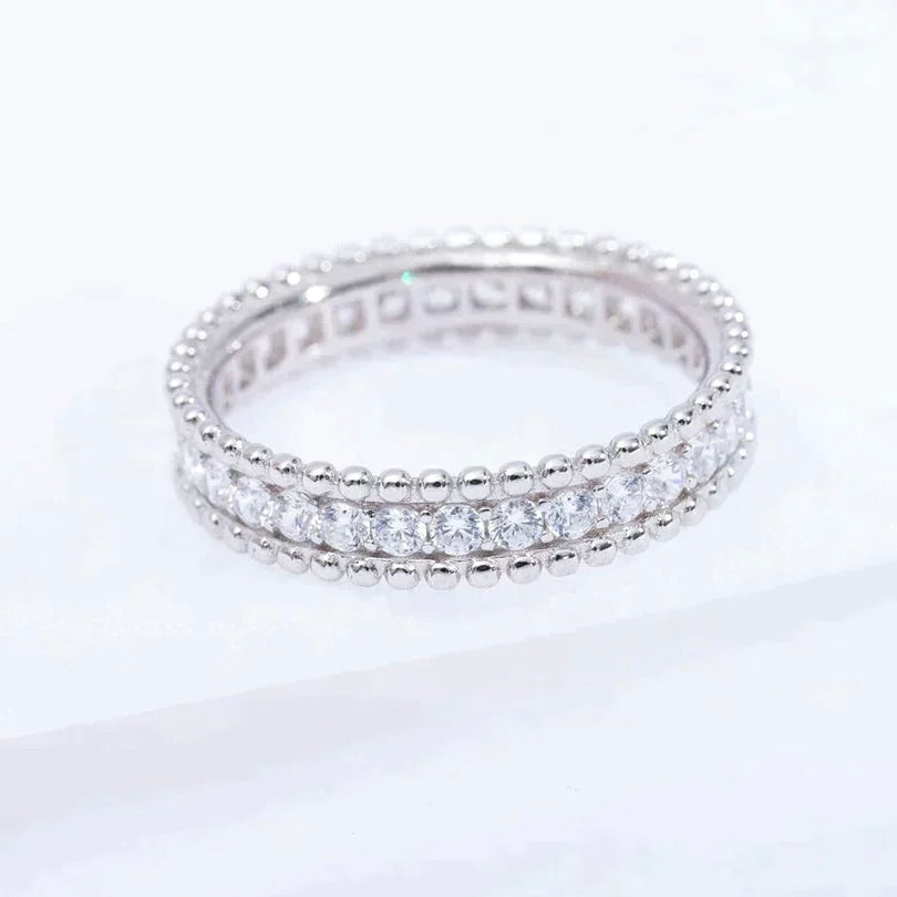 [Shinejoy]PERLEE DIAMOND SILVER RING