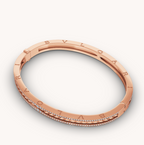 [Shinejoy]ZERO 1 SPIRAL AND PAVED DIAMOND PINK GOLD BRACELET