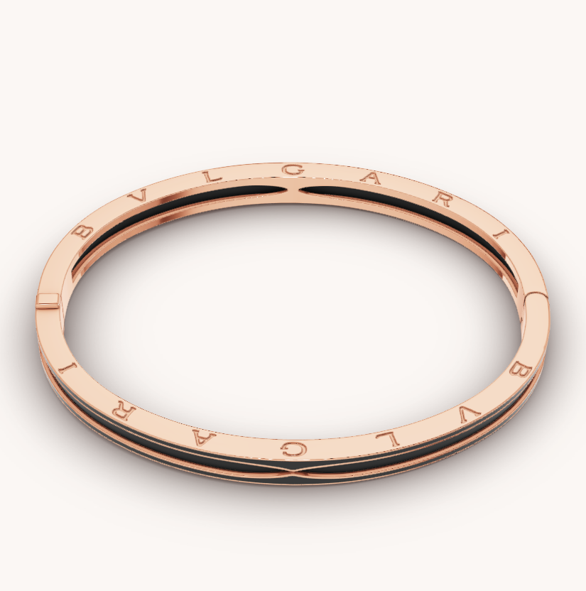 [Shinejoy]ZERO 1 PINK GOLD WITH MATTE BLACK CERAMIC BRACELET