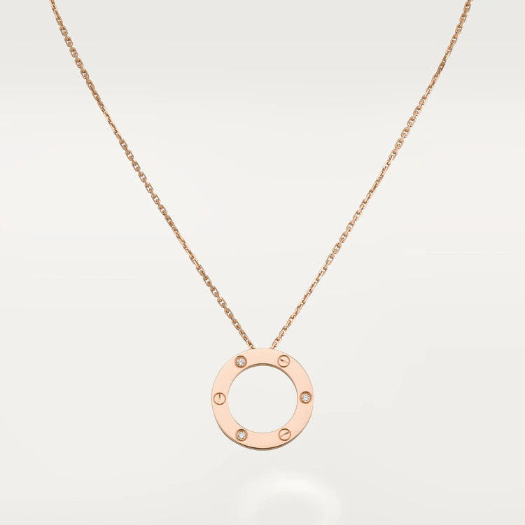 [Shinejoy]LOVE NECKLACE 16MM 3 DIAMONDS