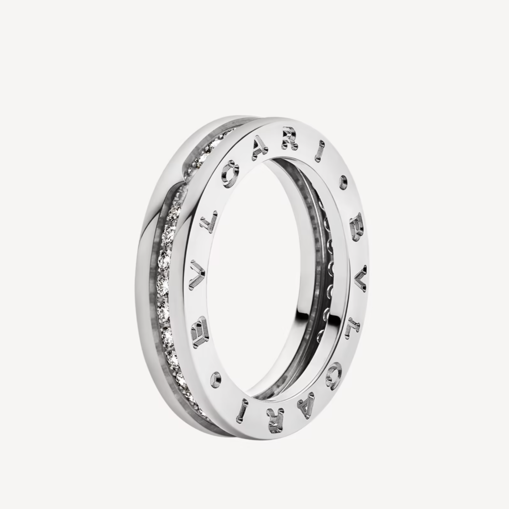 [Shinejoy]ZERO 1 ONE-BAND PAVED DIAMONDS ON THE SPIRAL RING