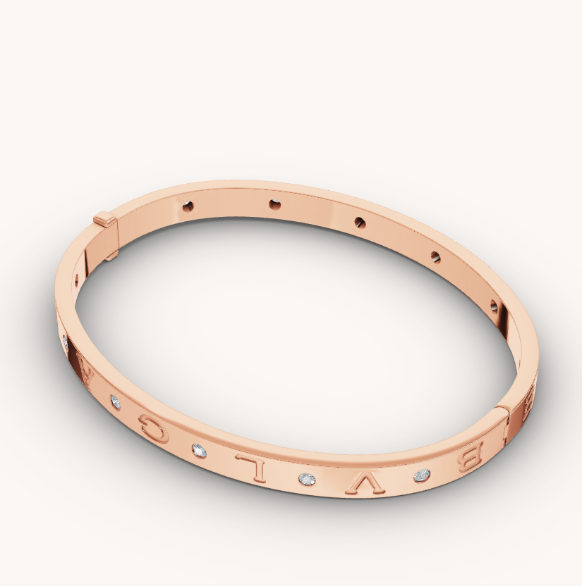 [Shinejoy]ZERO 1 PINK GOLD 12 DIAMONDS BRACELET