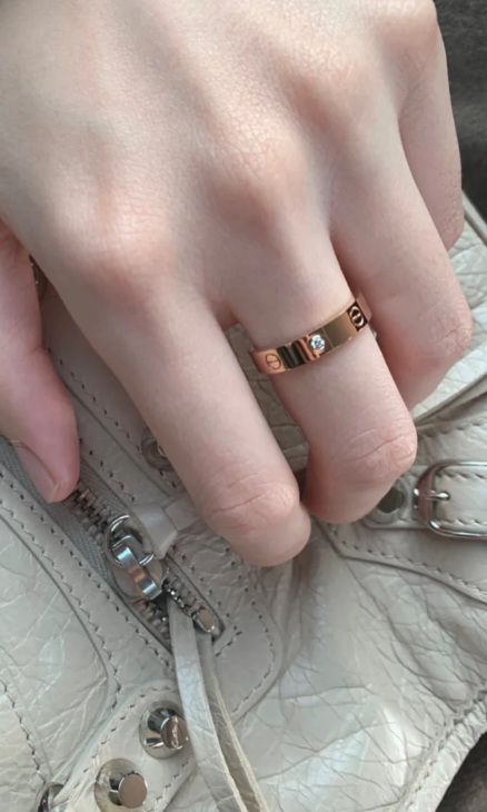 [Shinejoy]LOVE RING 4MM 1 DIAMOND