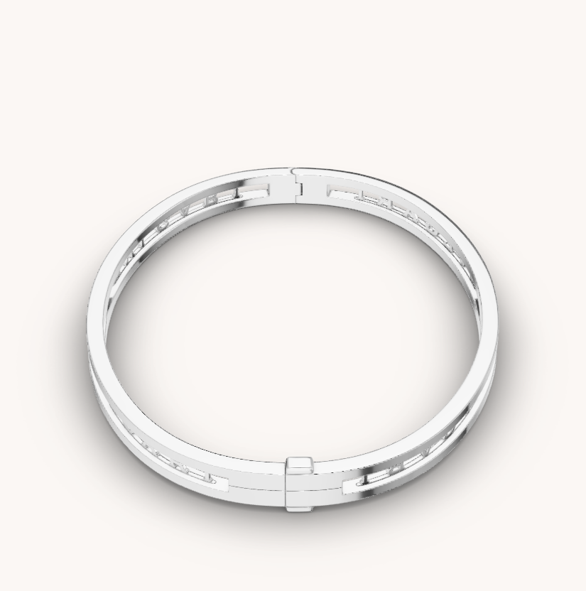 [Shinejoy]ZERO 1 SPIRAL LOGO SILVER BRACELET