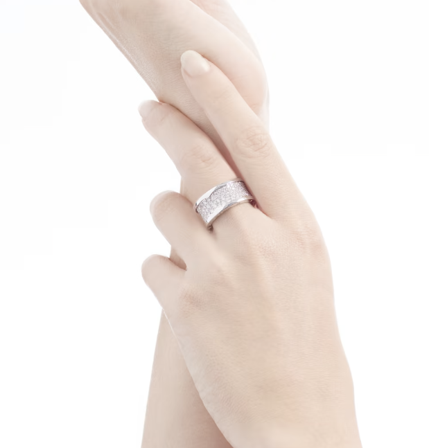 [Shinejoy]ZERO 1 WITH PAVED DIAMONDS ON THE SPIRAL RING