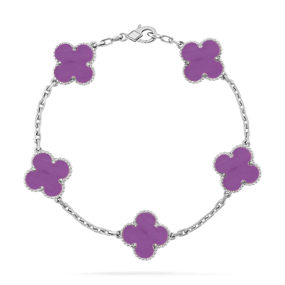 [⭐Shinejoy] CLOVER 5 MOTIF VIOLET BRACELET COLLECTION