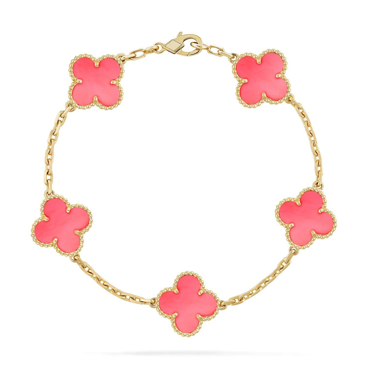 [⭐Shinejoy] CLOVER 5 MOTIFS  PINK MOP BRACELET COLLECTION