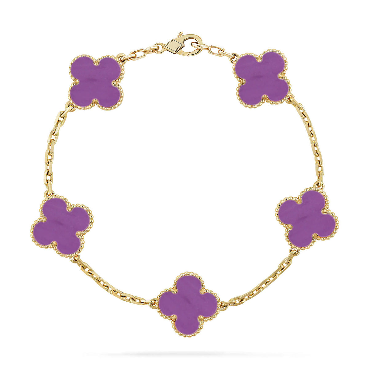 [⭐Shinejoy] CLOVER 5 MOTIF VIOLET BRACELET COLLECTION