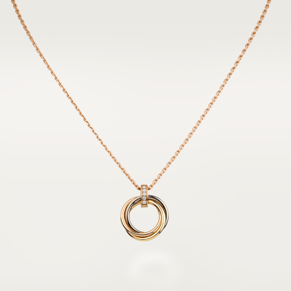 [Shinejoy]TRINITY NECKLACE GOLD  DIAMONDS