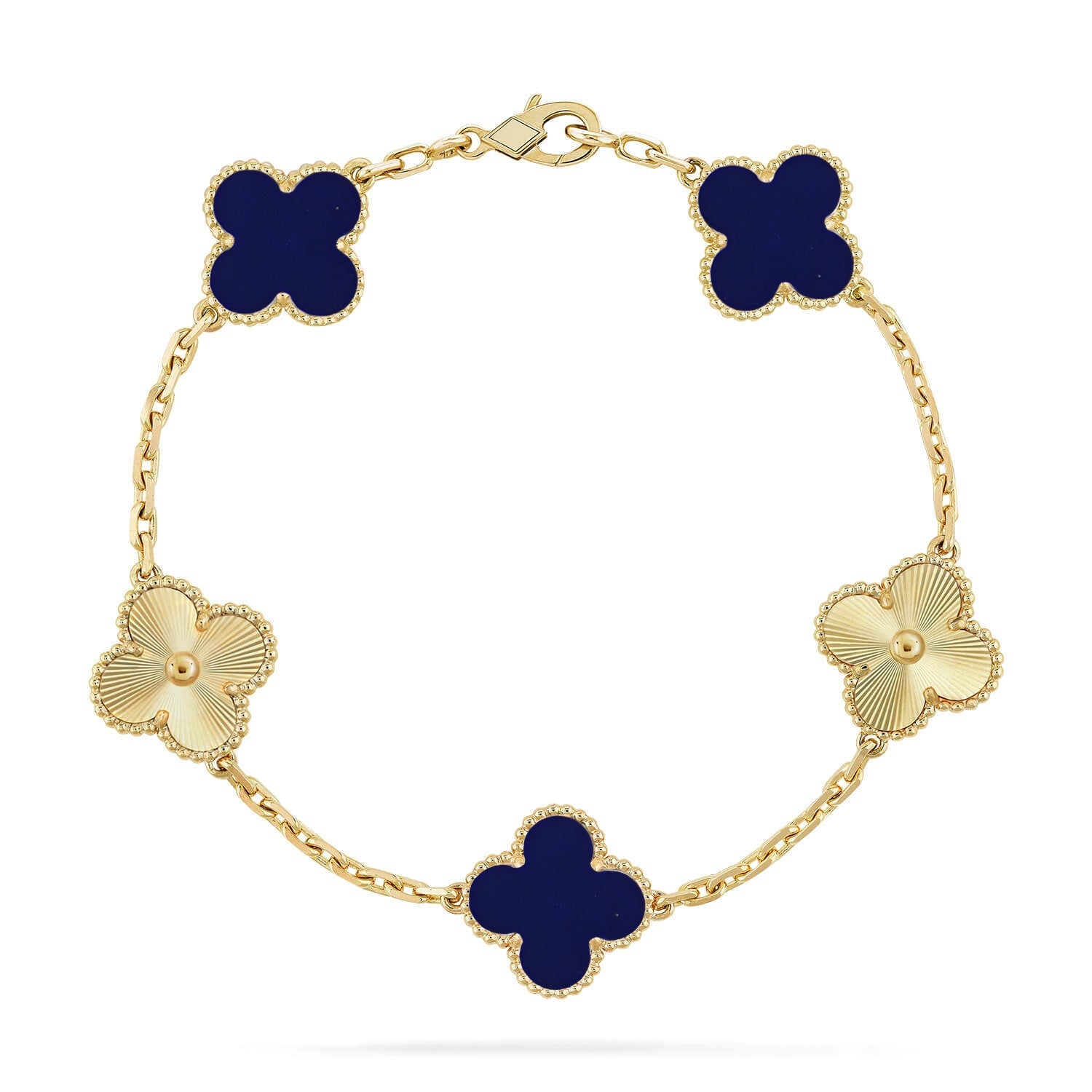 [⭐Shinejoy]CLOVER 5 MOTIF LAPIS LAZULI BRACELET COLLECTION