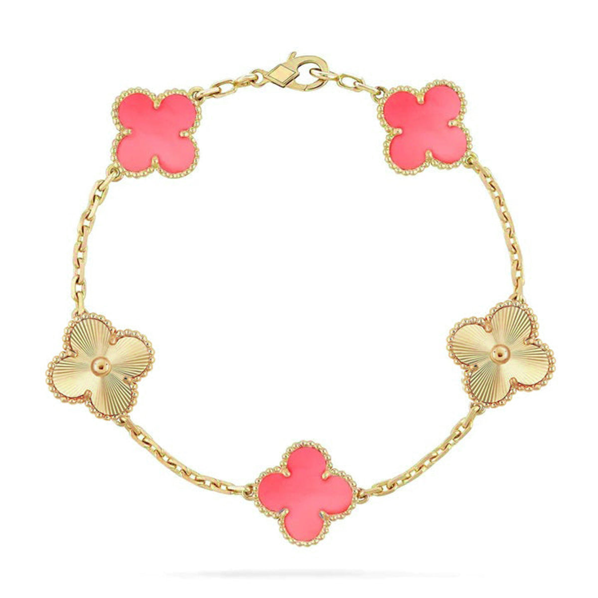 [⭐Shinejoy] CLOVER 5 MOTIFS  PINK MOP BRACELET COLLECTION