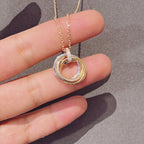 [Shinejoy]TRINITY NECKLACE GOLD  DIAMONDS