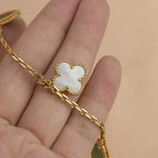 [Shinejoy]LUCKY SPRING 5 MOTIF GOLD BRACELET