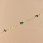[⭐Shinejoy] COLLECTION DE BRACELETS EN MALACHITE À MOTIF CLOVER 5