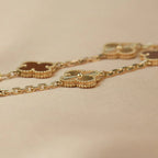 [⭐Shinejoy] COLLECTION DE BRACELETS EN CORNELIENNE ROUGE À MOTIF TRÈFLE 5