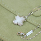 [Shinejoy]CLOVER  15MM WHITE MOTHER-OF-PEARL SILVER