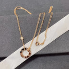 [Shinejoy]LOVE NECKLACE 16MM 2 DIAMONDS