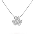 [Shinejoy]CLOVER DIAMOND NECKLACE SILVER