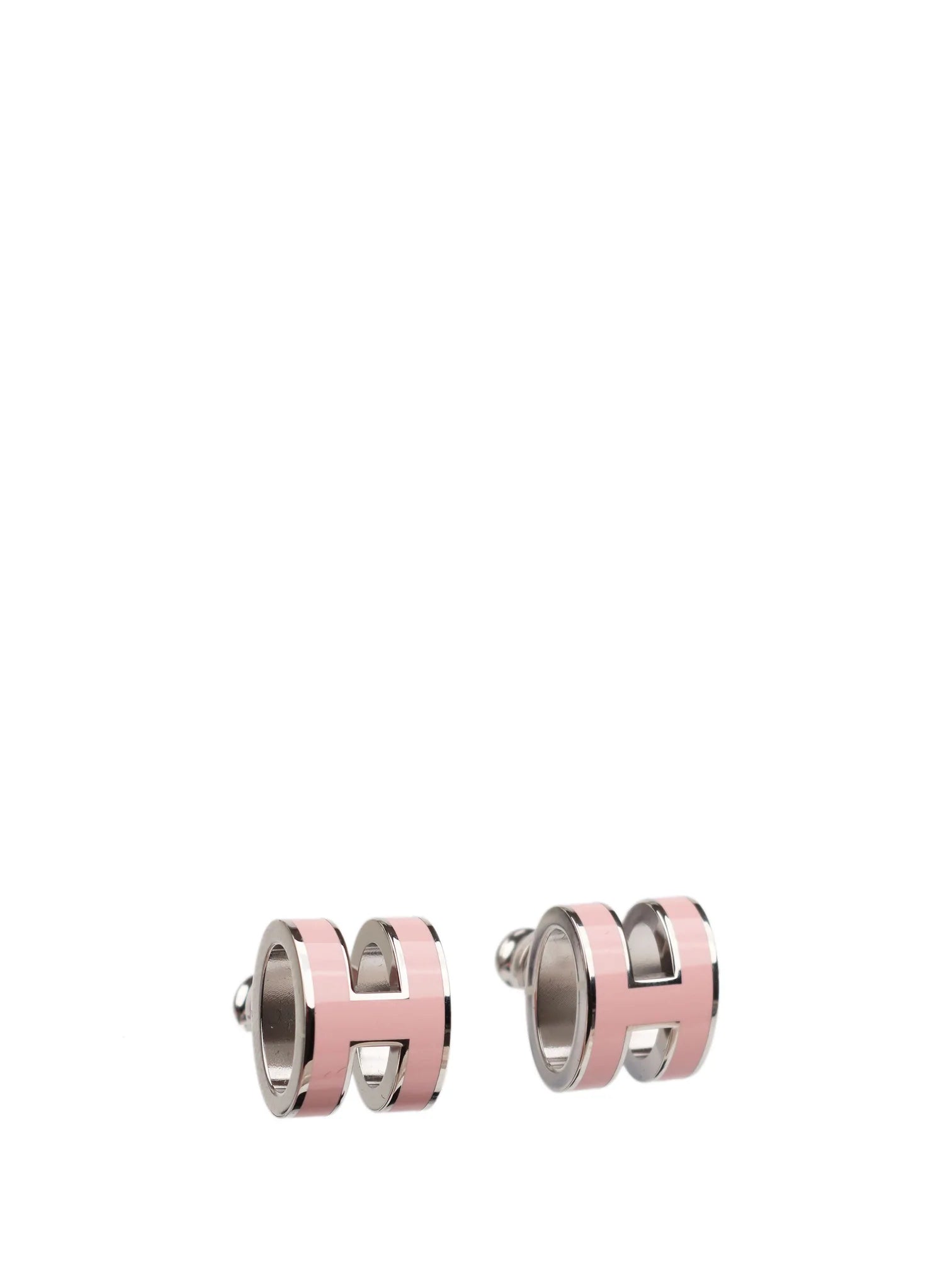 [Shinejoy]MINI POP H SILVER EARRINGS PINK