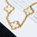 [⭐Shinejoy]CLOVER 5 MOTIF ROCK CRYSTAL BRACELET