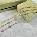 [Shinejoy]CLOVER 6 MOTIF DIAMOND LASER BRACELET-w