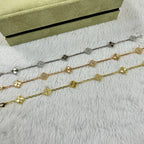 [Shinejoy]CLOVER 6 MOTIF DIAMOND LASER BRACELET-w
