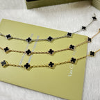 [Shinejoy]CLOVER 6 MOTIF  ONYXS BRACELET-w