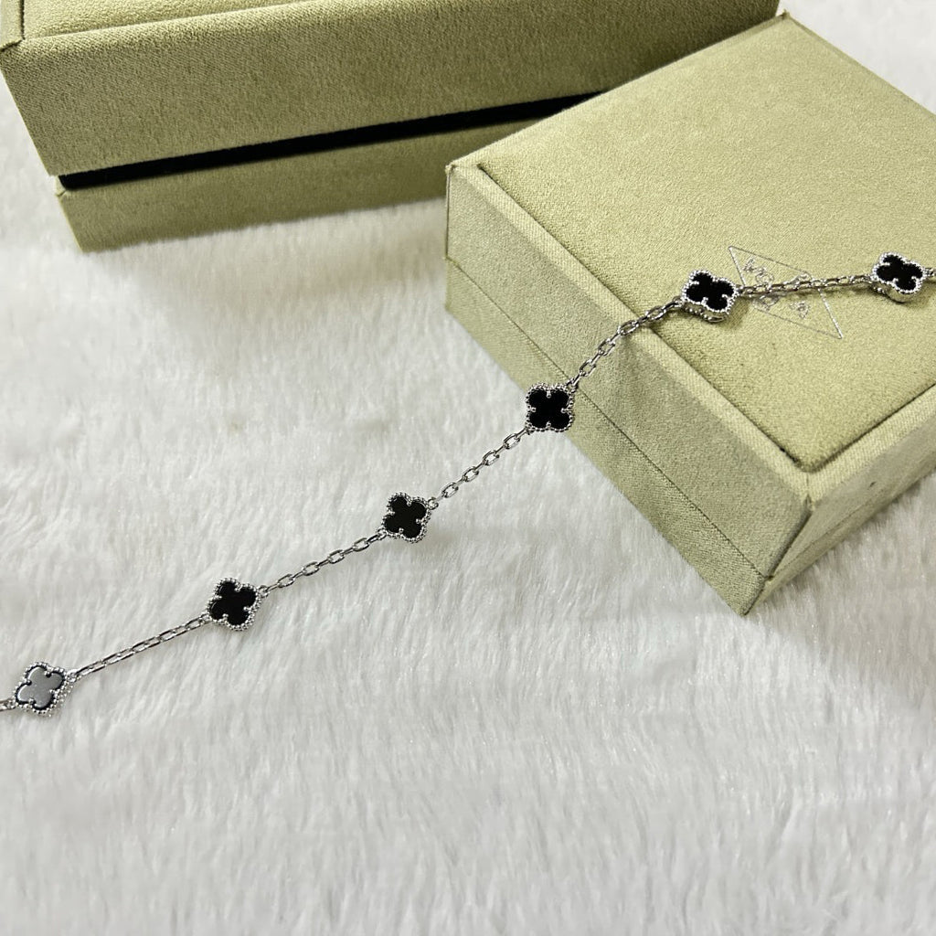 [Shinejoy]CLOVER 6 MOTIF  ONYXS BRACELET-w