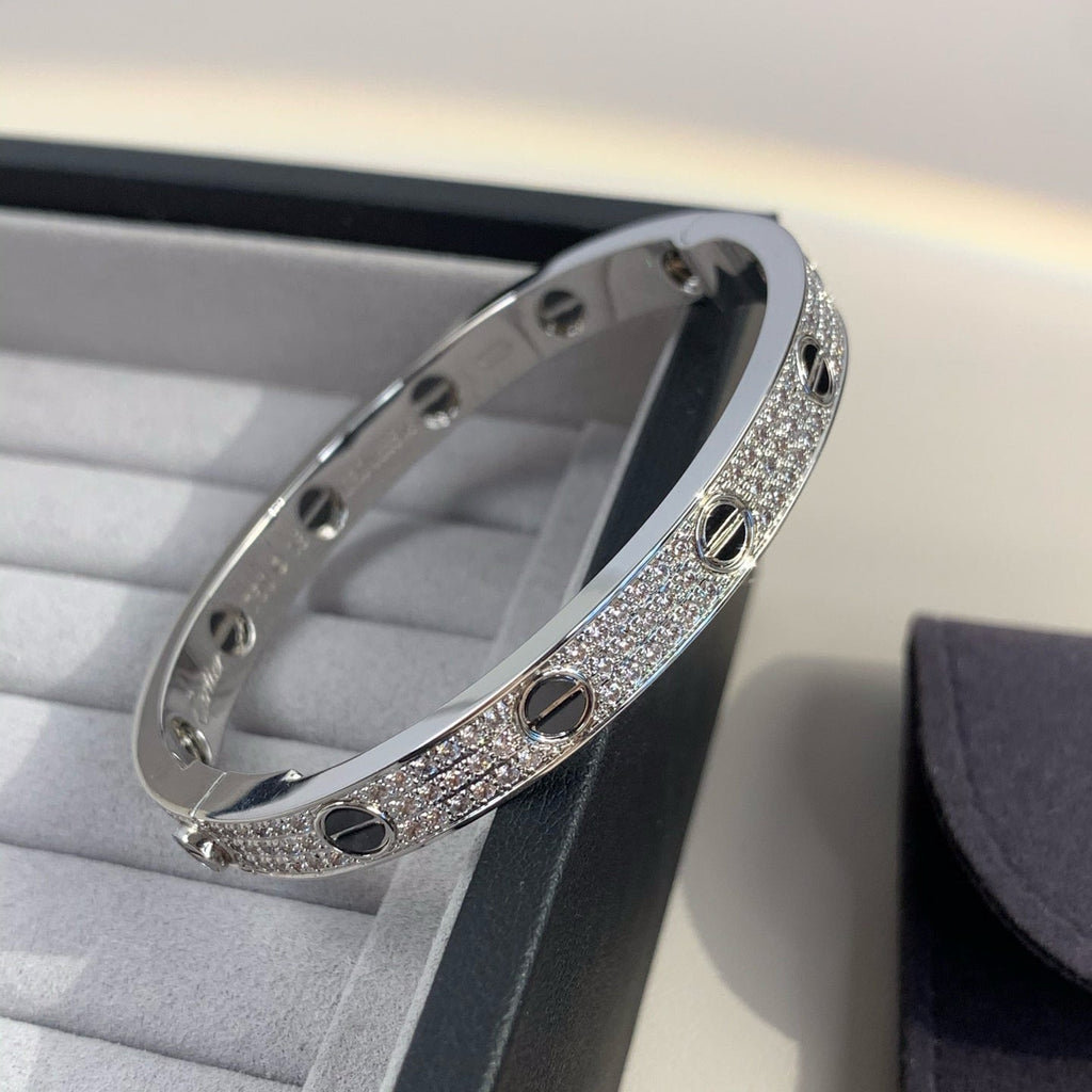 [Shinejoy]LOVE BRACELET 6.1MM DIAMOND-PAVED CERAMIC