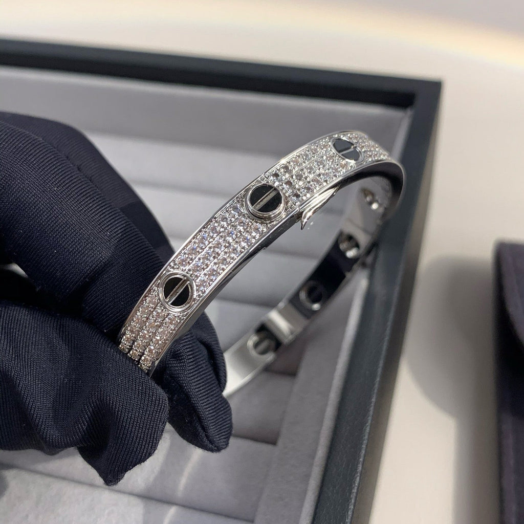 [Shinejoy]LOVE BRACELET 6.1MM DIAMOND-PAVED CERAMIC