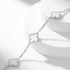[Shinejoy]CLOVER 10 MOTIFS WHITE MOTHER OF PEARL NECKLACE