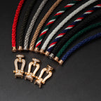 [Shinejoy] FORCE GRAND BRACELET FER À CHEVAL DEMI-DIAMANTS ARGENT